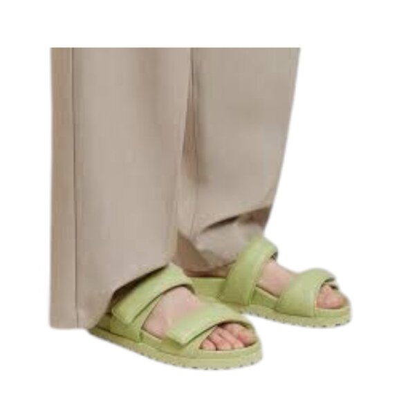 GIA x Pernille Double Strap Sandals Women’s 9 Green Leather Slip On Casual Shoes - Picture 1 of 16